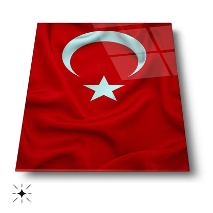 Dalgalı Bayrak Cam Tablo