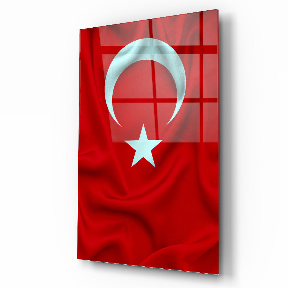 Dalgalı Bayrak Cam Tablo