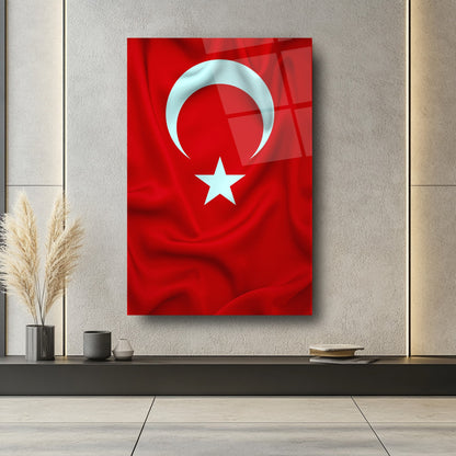 Dalgalı Bayrak Cam Tablo