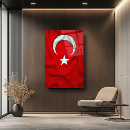 Dalgalı Bayrak Cam Tablo