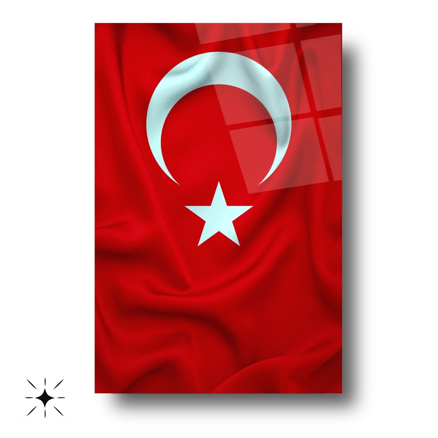 Dalgalı Bayrak Cam Tablo