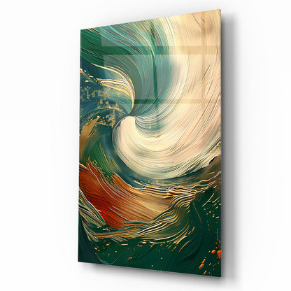 Soyut Yeşil Cam Tablo