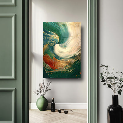 Soyut Yeşil Cam Tablo