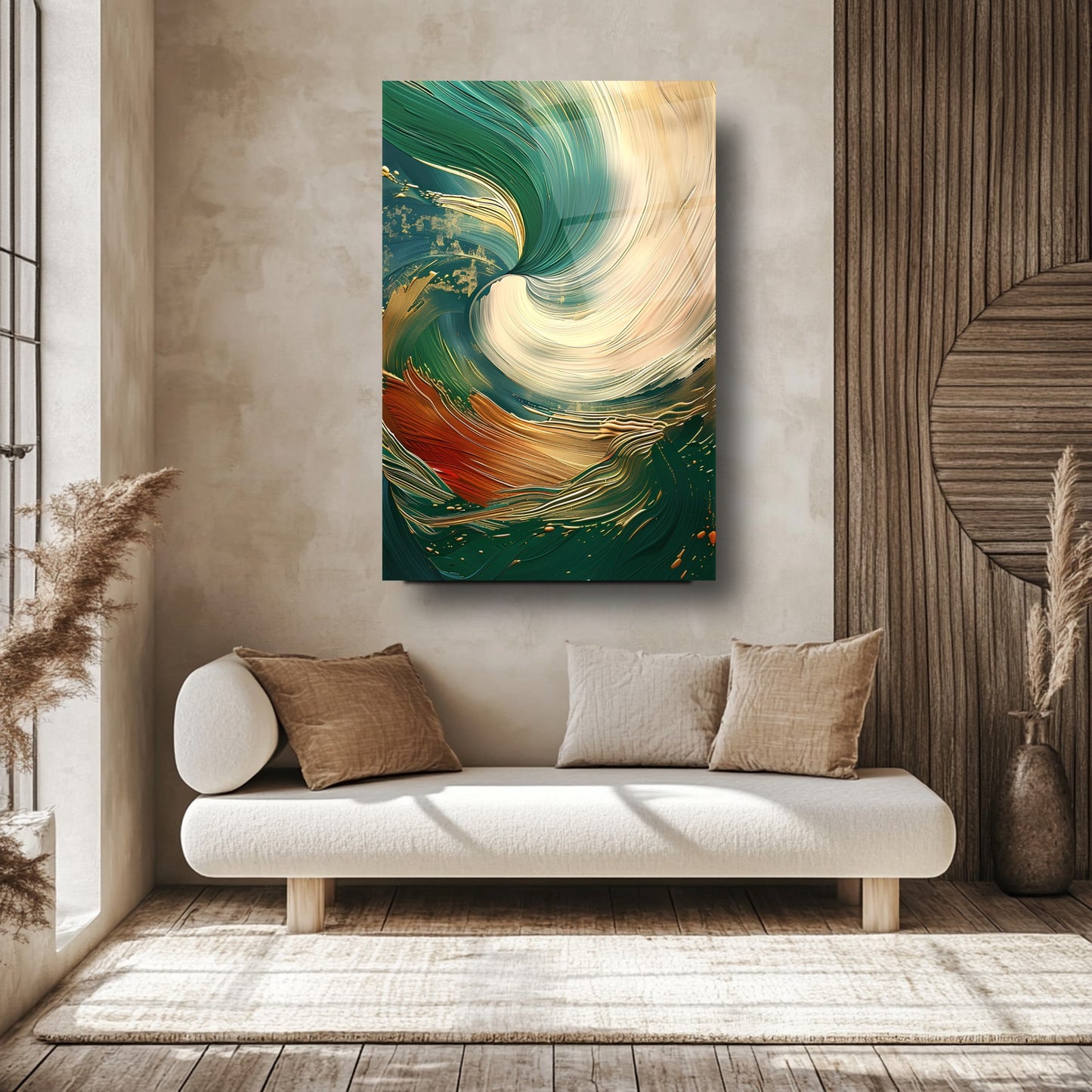 Soyut Yeşil Cam Tablo