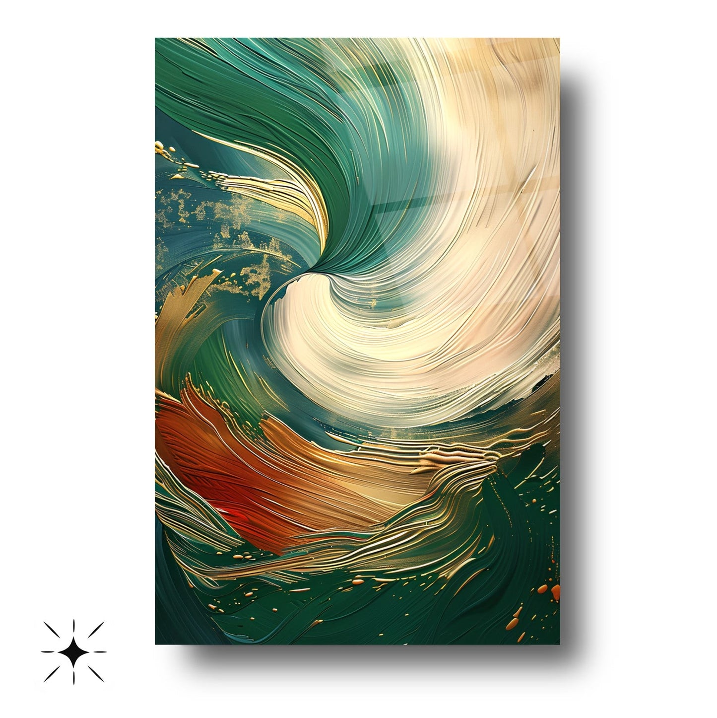 Soyut Yeşil Cam Tablo