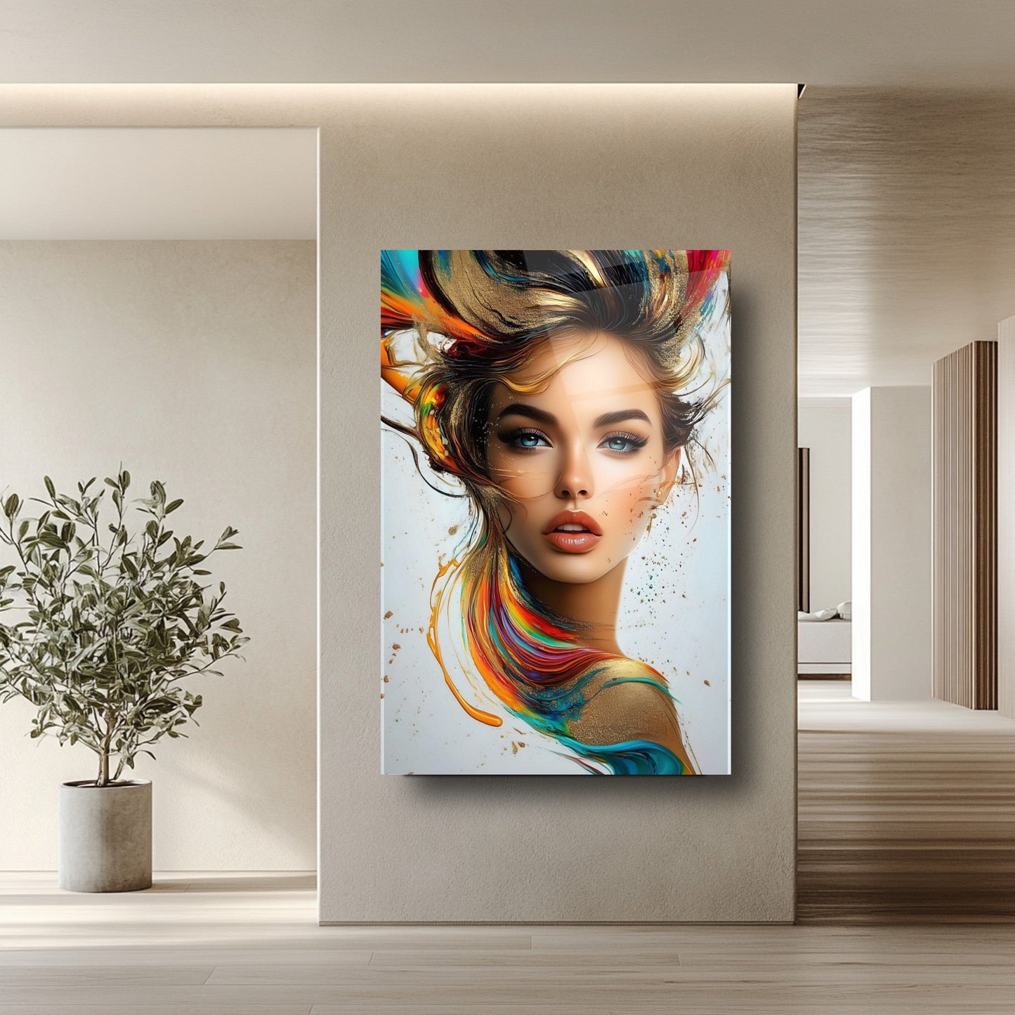 Kadın Model Cam Tablo