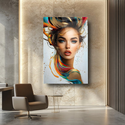 Kadın Model Cam Tablo