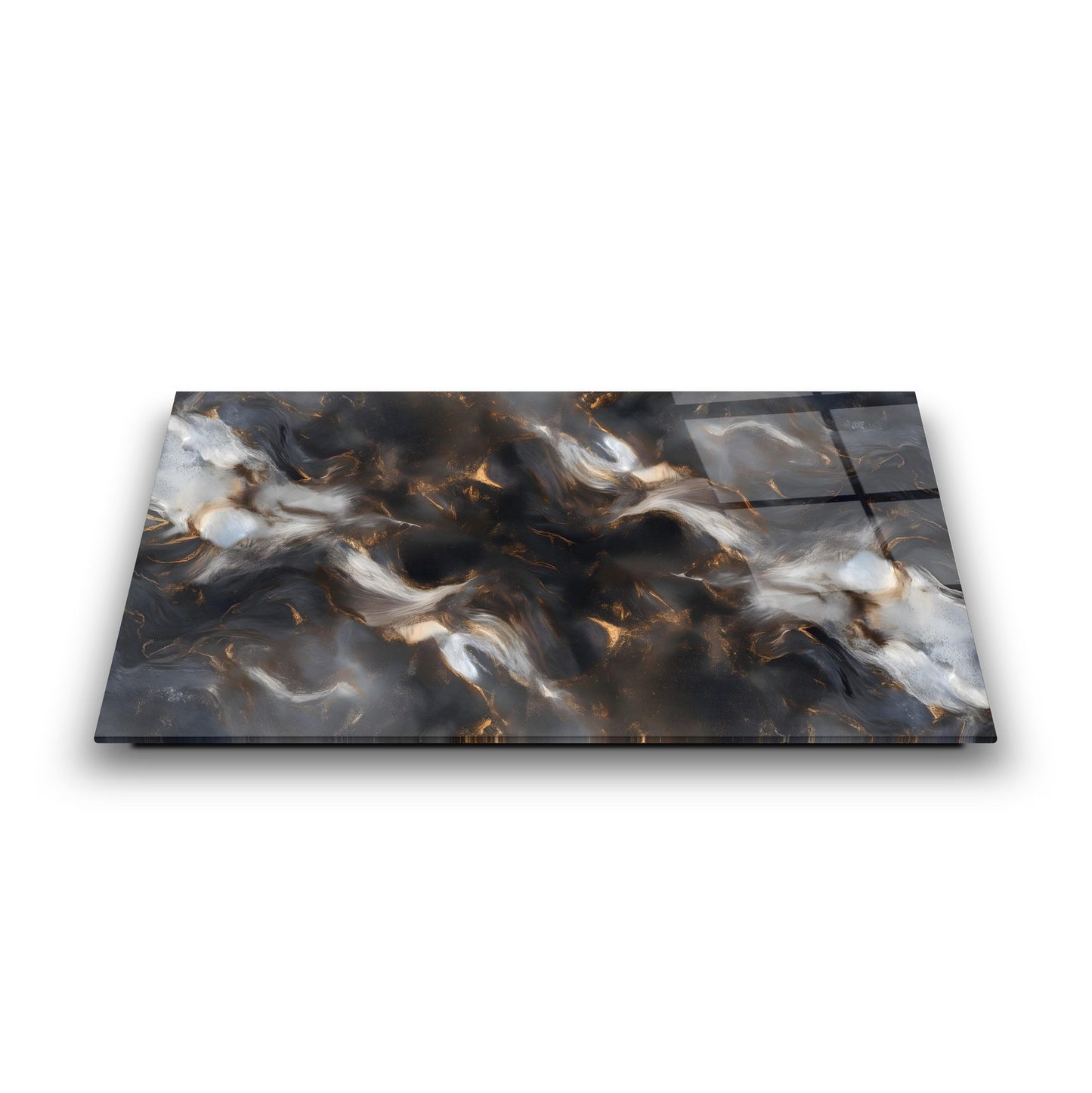 Dumanlı Soyut Cam Tablo