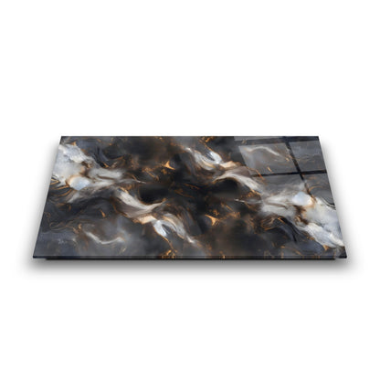 Dumanlı Soyut Cam Tablo