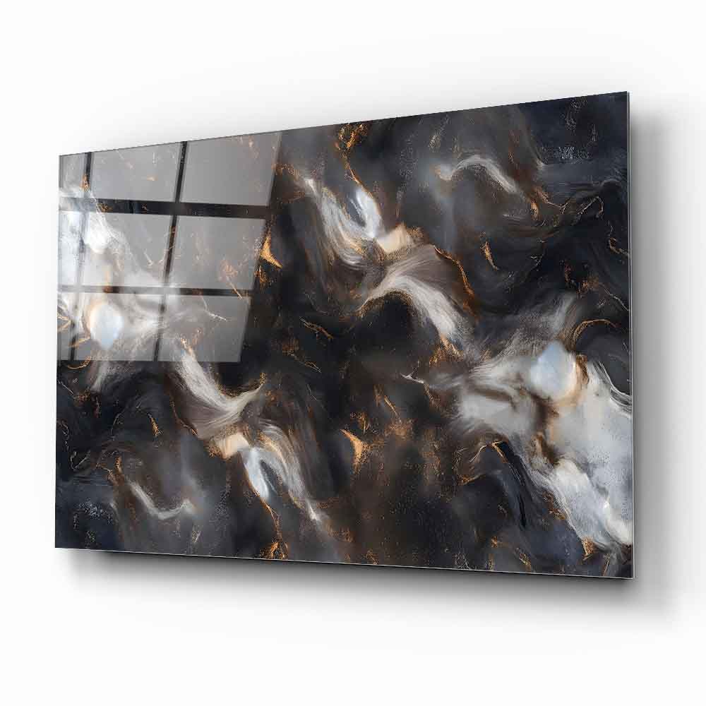 Dumanlı Soyut Cam Tablo