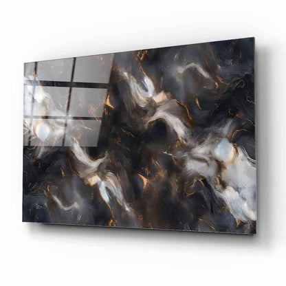 Dumanlı Soyut Cam Tablo
