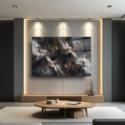 Dumanlı Soyut Cam Tablo