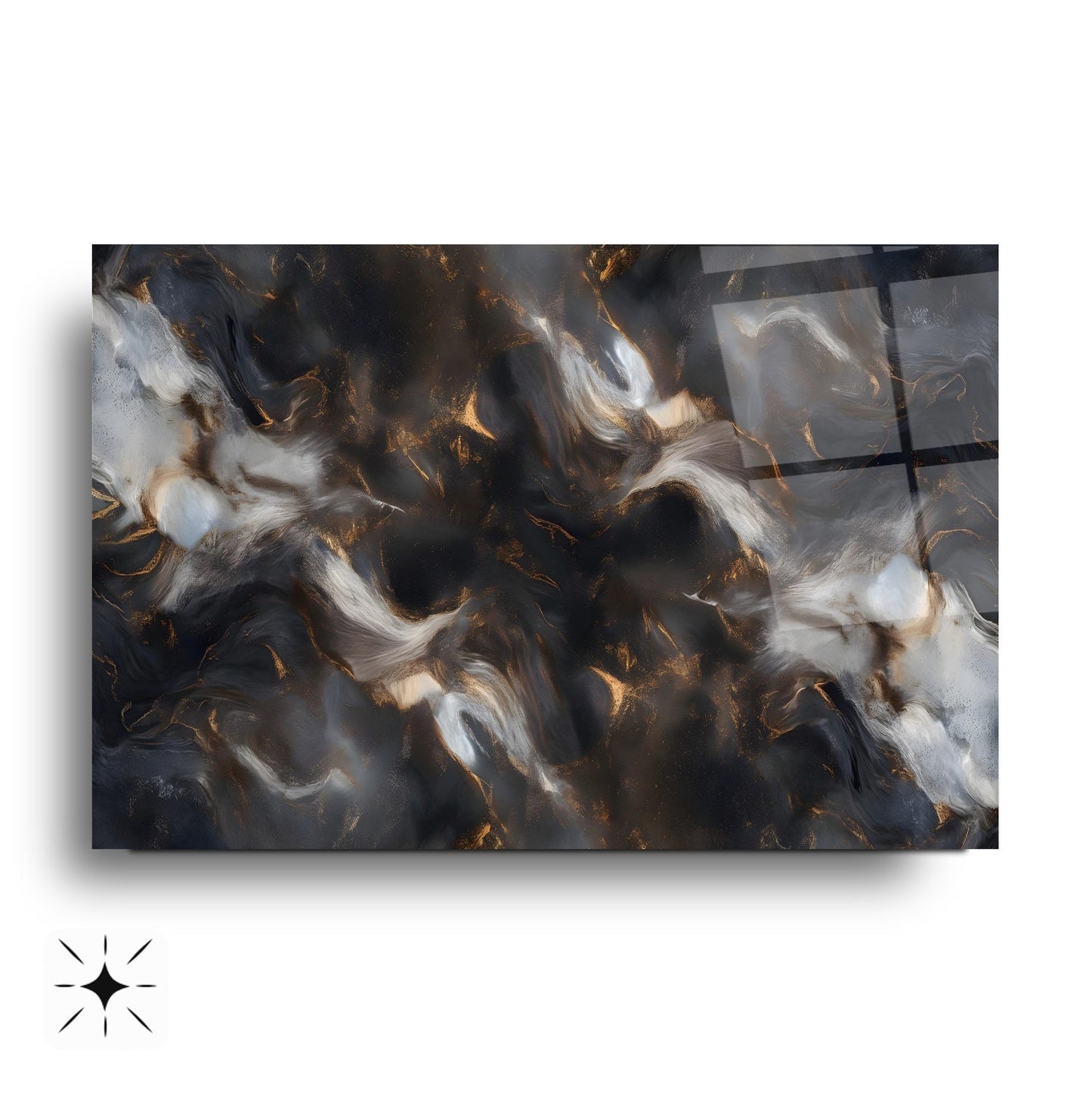 Dumanlı Soyut Cam Tablo