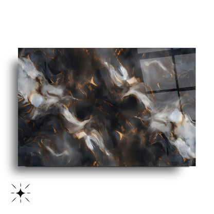 Dumanlı Soyut Cam Tablo