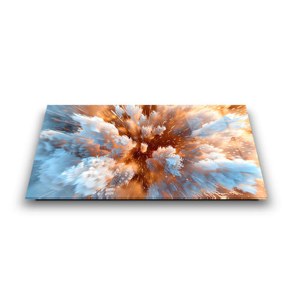 Soyut Gold Patlama Cam Tablo