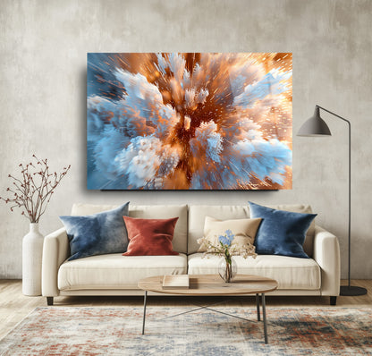 Soyut Gold Patlama Cam Tablo