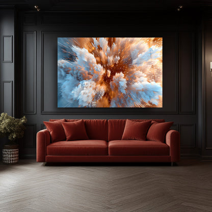 Soyut Gold Patlama Cam Tablo