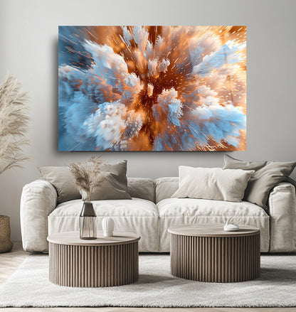 Soyut Gold Patlama Cam Tablo