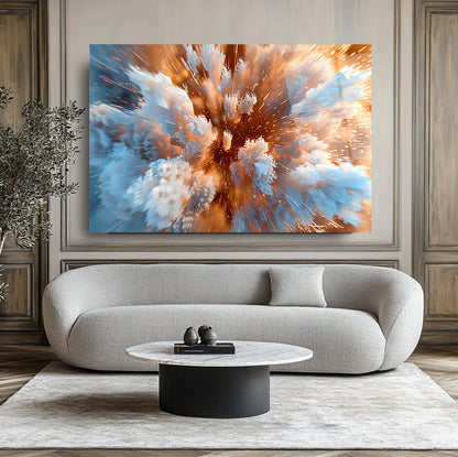 Soyut Gold Patlama Cam Tablo