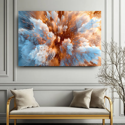 Soyut Gold Patlama Cam Tablo