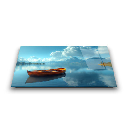 Göl Manzarası Cam Tablo