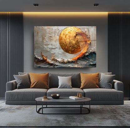 Güneş ve Deniz Manzarası Cam Tablo