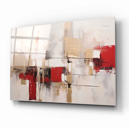 Soyut Kırmızı Cam Tablo