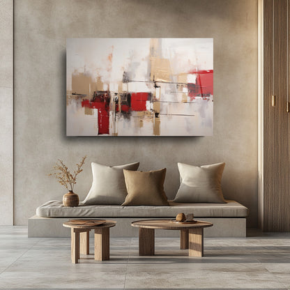 Soyut Kırmızı Cam Tablo