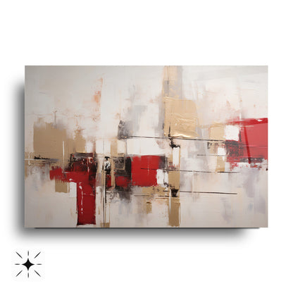 Soyut Kırmızı Cam Tablo
