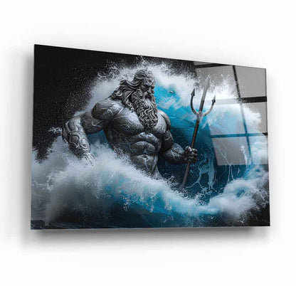 Poseidon Heykeli Cam Tablo