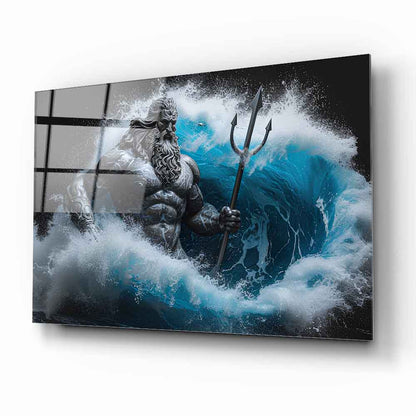 Poseidon Heykeli Cam Tablo