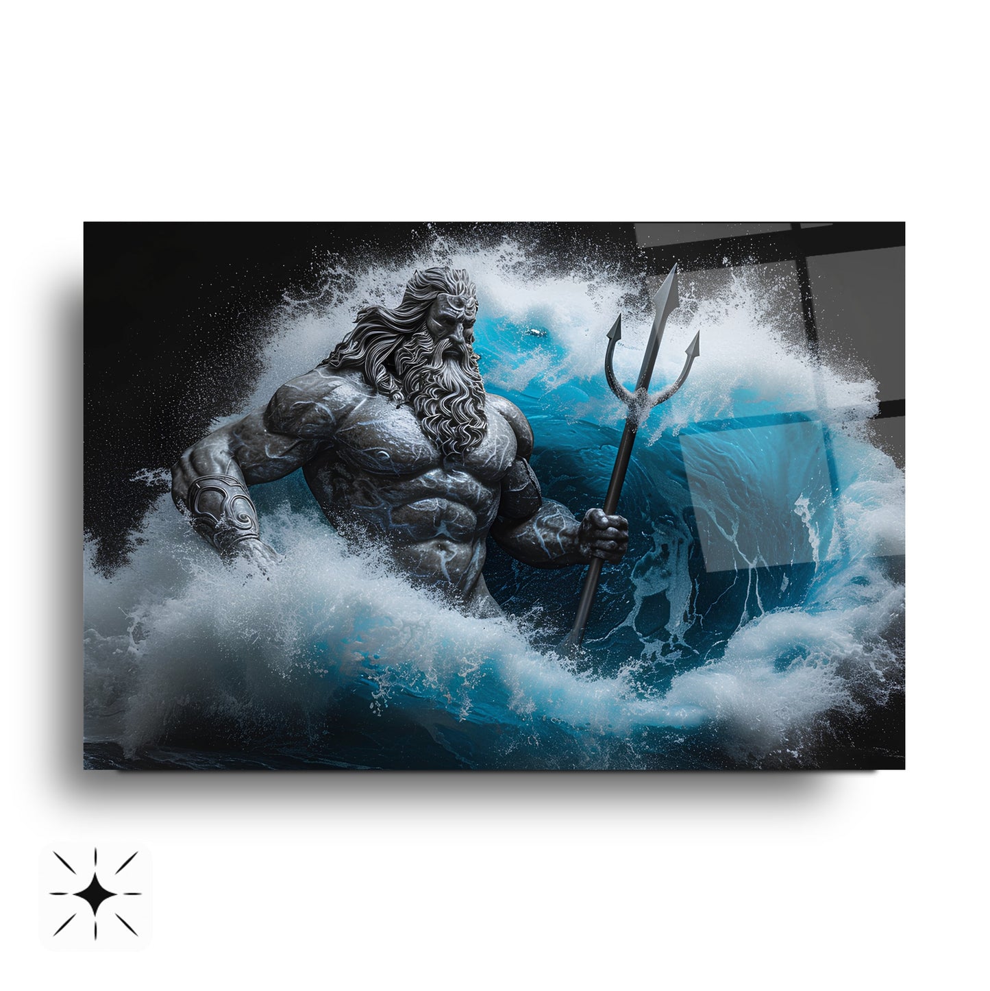 Poseidon Heykeli Cam Tablo