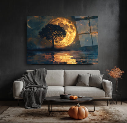 Gün Batımı Manzarası Cam Tablo