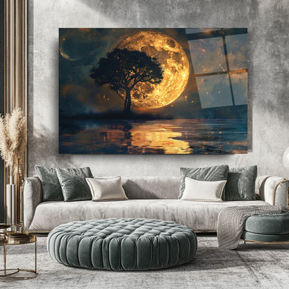 Gün Batımı Manzarası Cam Tablo