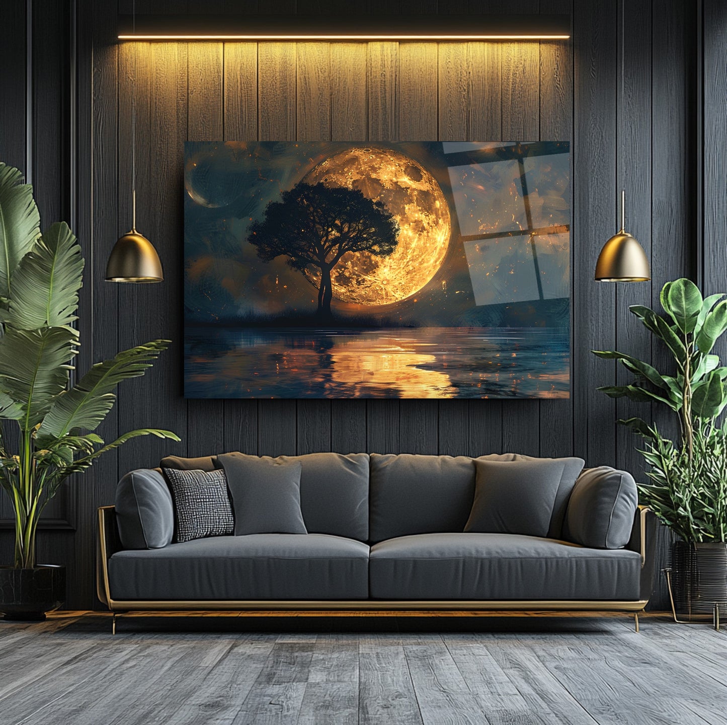 Gün Batımı Manzarası Cam Tablo