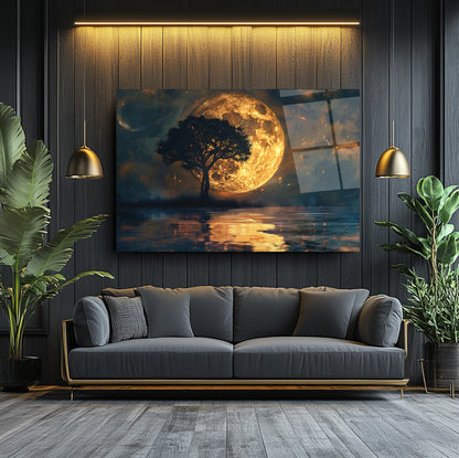 Gün Batımı Manzarası Cam Tablo