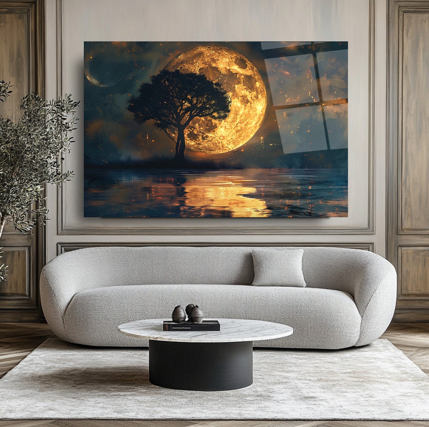 Gün Batımı Manzarası Cam Tablo