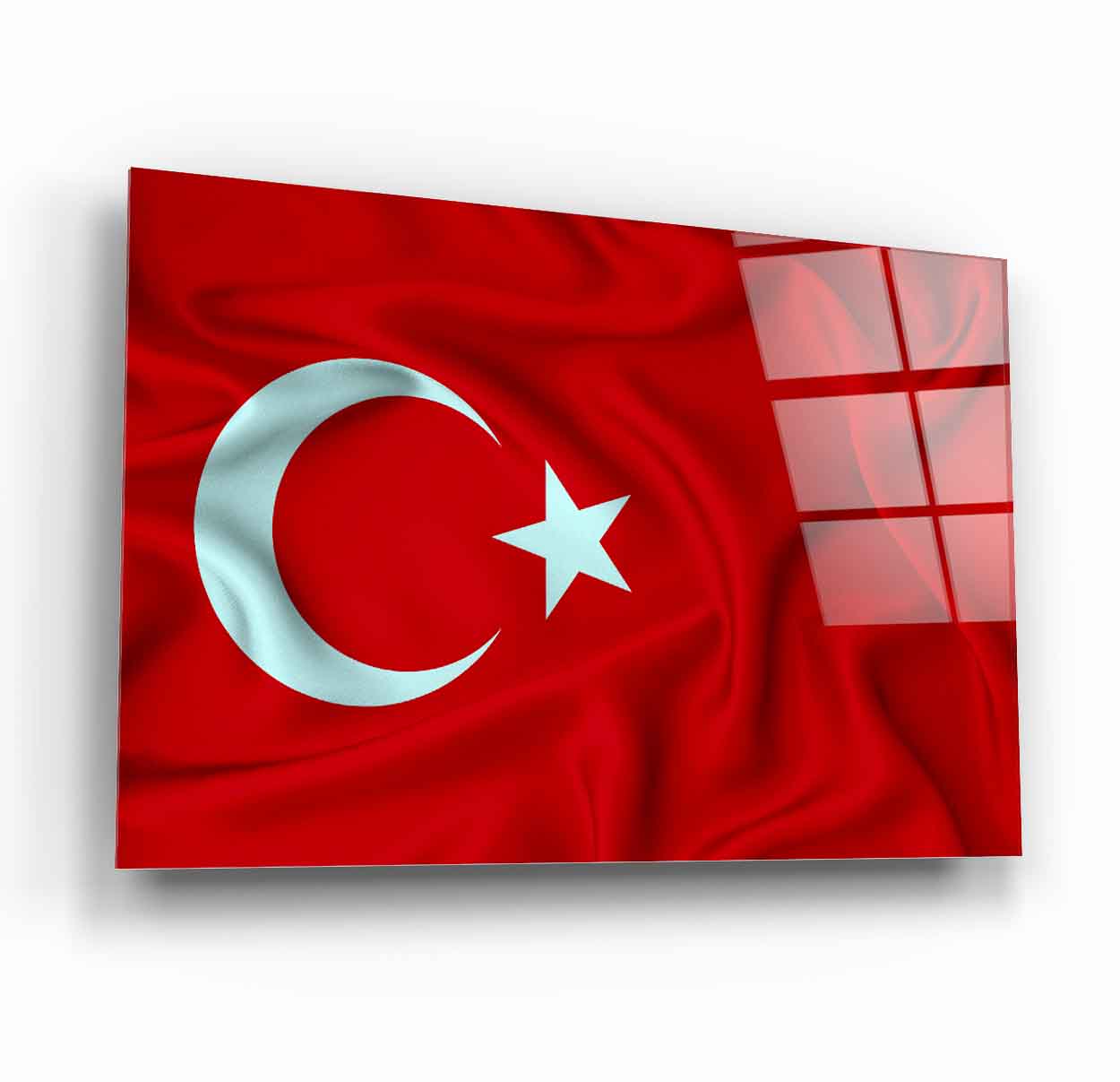 Dalgalı Bayrak Cam Tablo