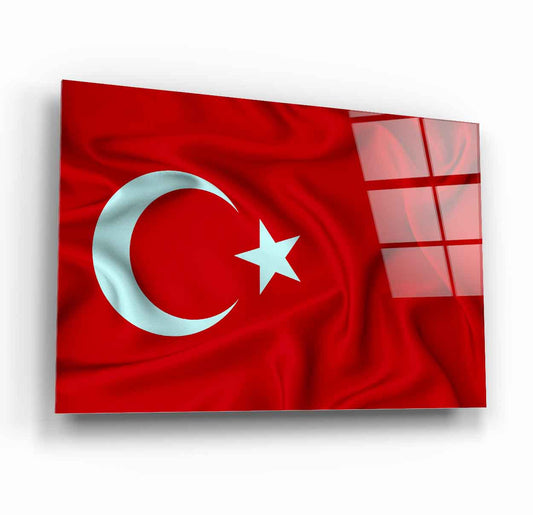 Dalgalı Bayrak Cam Tablo