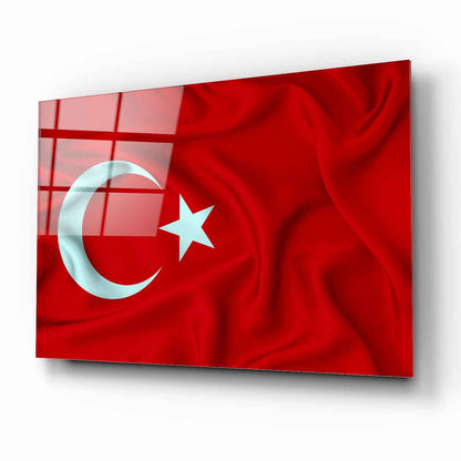 Dalgalı Bayrak Cam Tablo