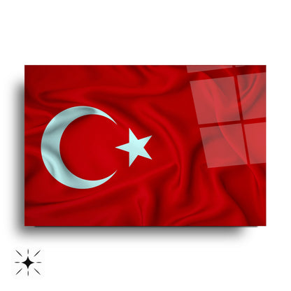 Dalgalı Bayrak Cam Tablo