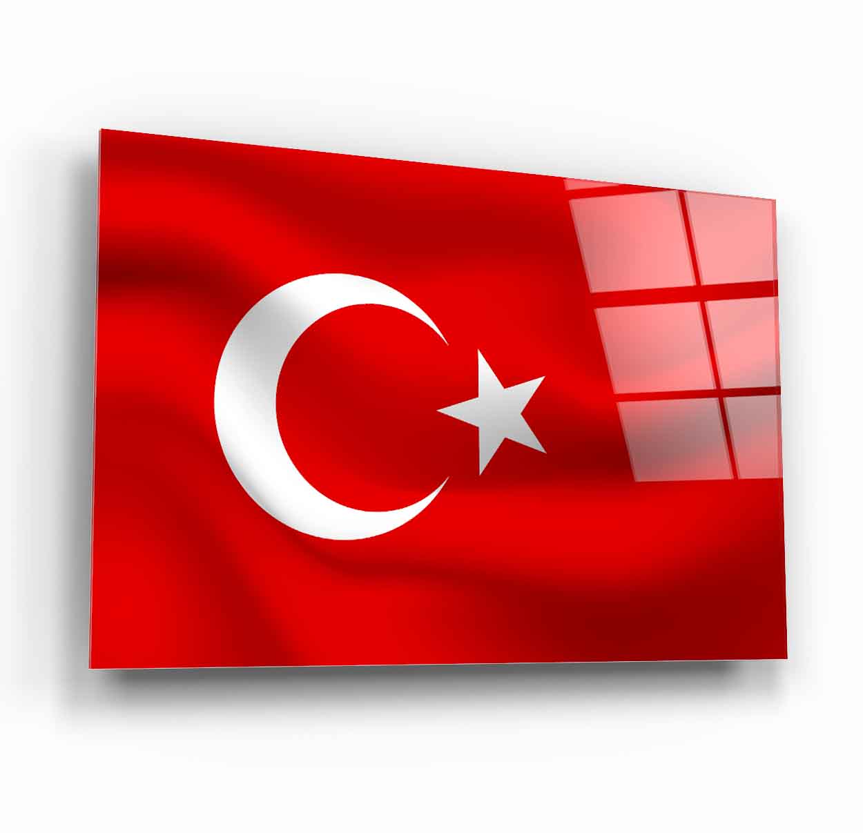 Dalgalı Bayrak Cam Tablo