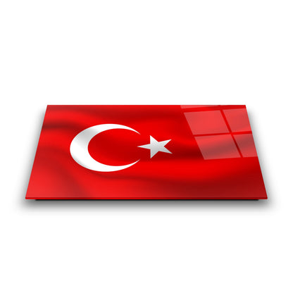 Dalgalı Bayrak Cam Tablo