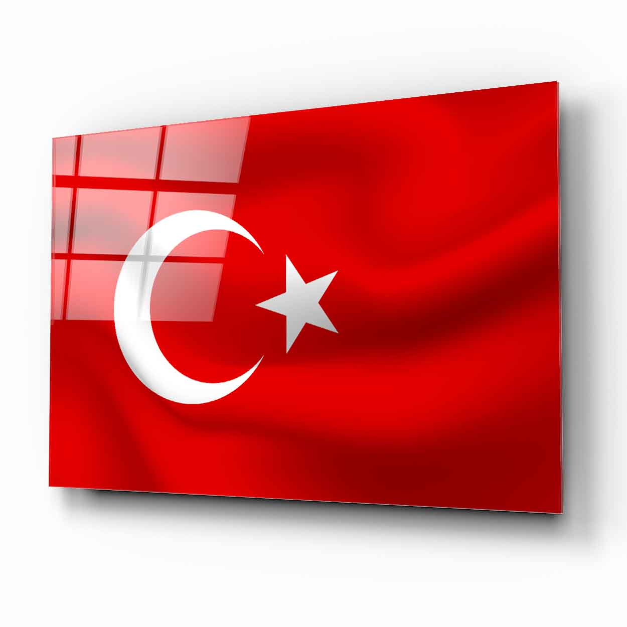 Dalgalı Bayrak Cam Tablo