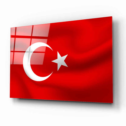 Dalgalı Bayrak Cam Tablo