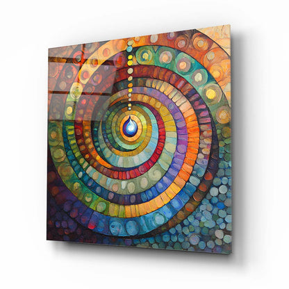 Renkli Soyut Spiral Cam Tablo