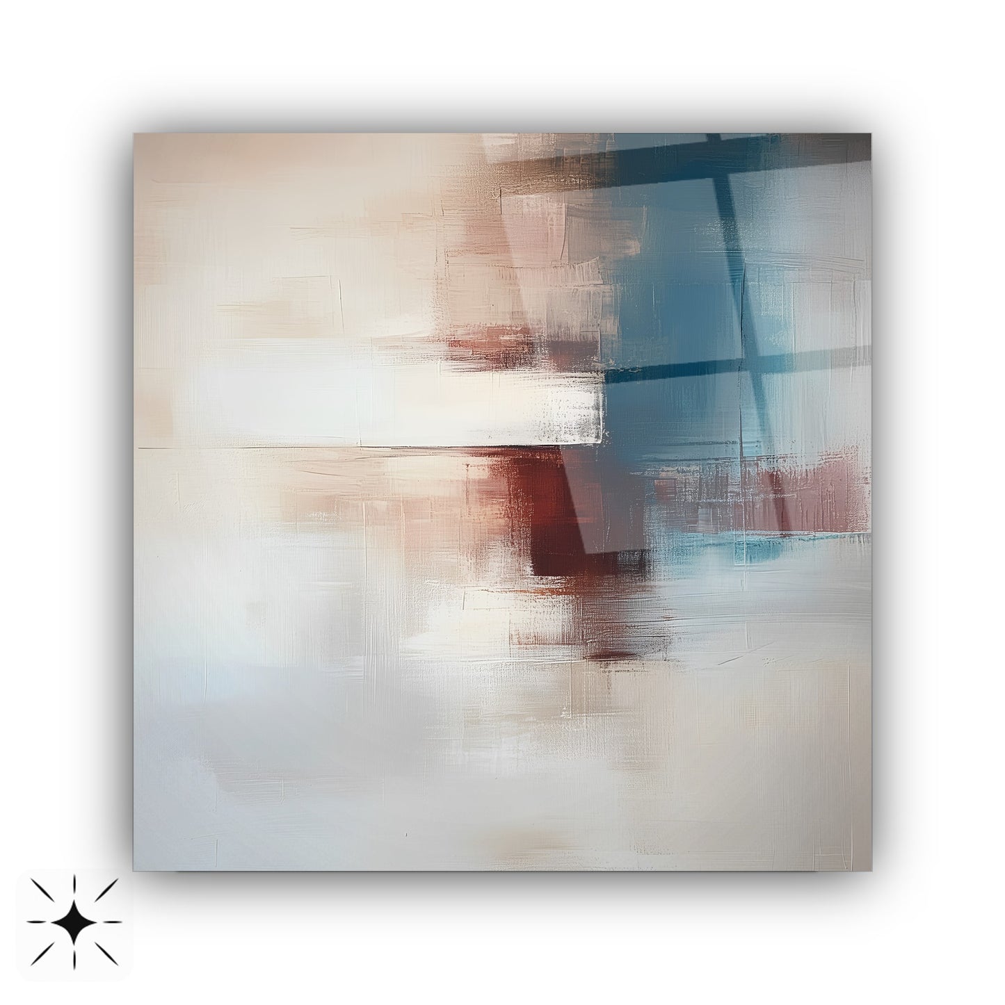 Soft Soyut Kare Cam Tablo