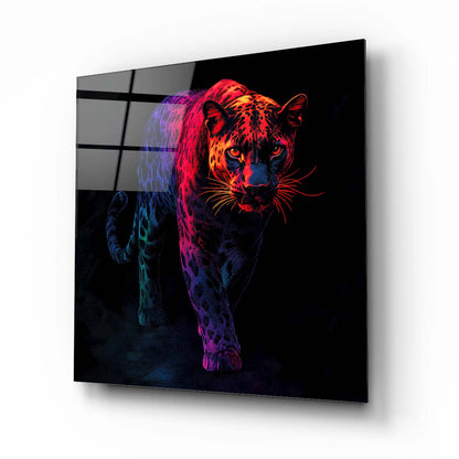 Neon Leopar Kare Cam Tablo