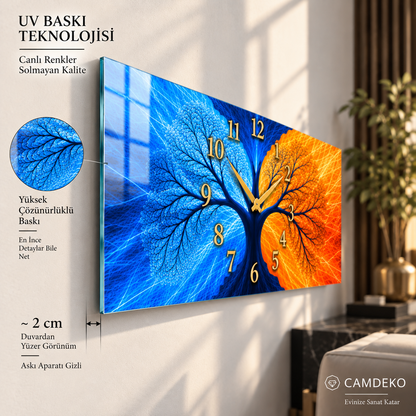 UV baskı ve yaklaşık 2 cm duvardan yüzer görünüm