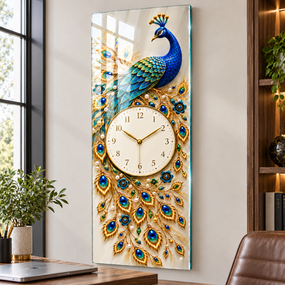 Mücevher Desenli Tavus Kuşu — 03 numaralı parlak cam yüzey görseli